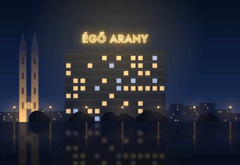 Az Égő Arany neonreklám felújítása Az Égő Arany neonfelirat éjszaka (illusztráció)