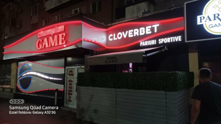 Kaszinóreklám gyártása, Arad — neonos betűtestek, RGB LED design
