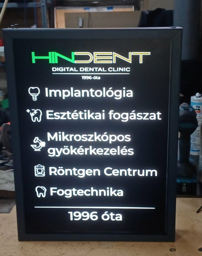 LED-es világító tábla